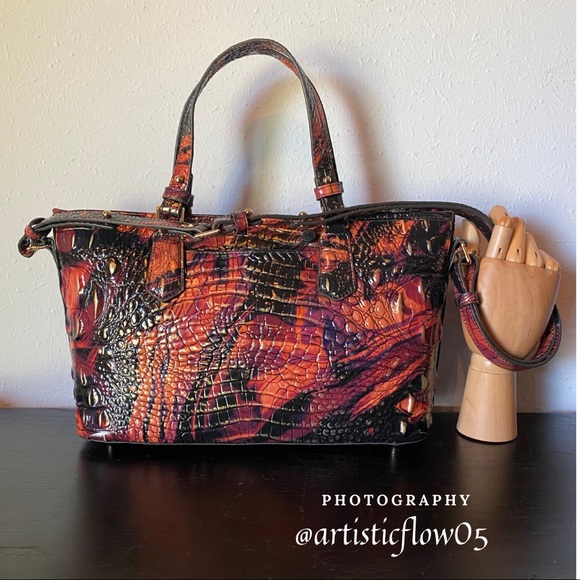 NEW! Brahmin Mini Asher Satchel Crossbody In Spice - Picture 4 of 15